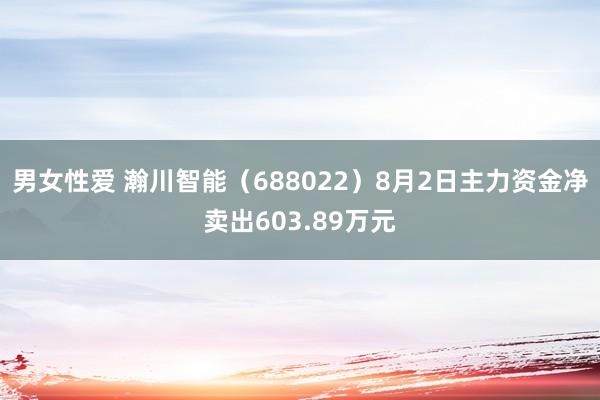 男女性爱 瀚川智能（688022）8月2日主力资金净卖出603.89万元