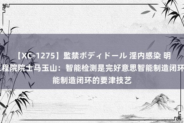 【XC-1275】監禁ボディドール 淫内感染 明日香 中国工程院院士马玉山：智能检测是完好意思智能制造闭环的要津技艺