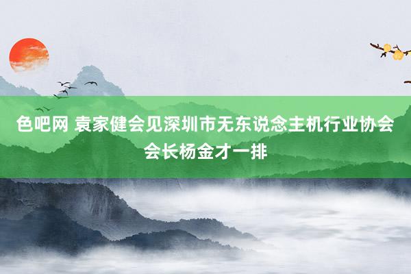 色吧网 袁家健会见深圳市无东说念主机行业协会会长杨金才一排