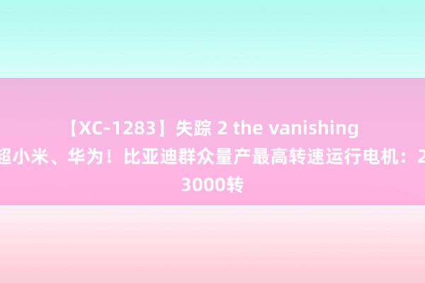 【XC-1283】失踪 2 the vanishing 明日香 超小米、华为！比亚迪群众量产最高转速运行电机：23000转