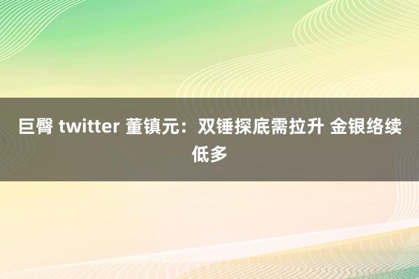 巨臀 twitter 董镇元：双锤探底需拉升 金银络续低多