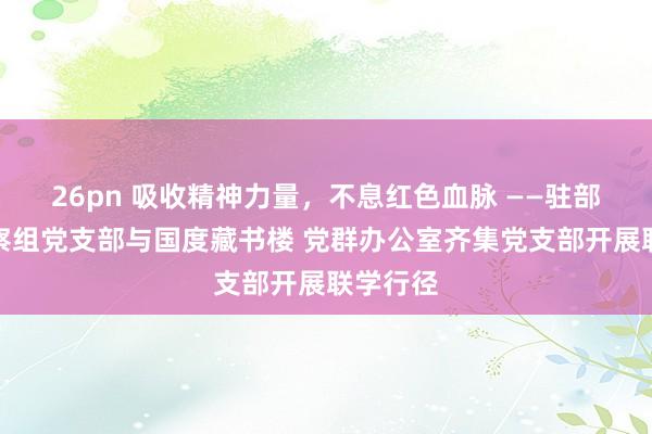 26pn 吸收精神力量，不息红色血脉 ——驻部纪检监察组党支部与国度藏书楼 党群办公室齐集党支部开展联学行径